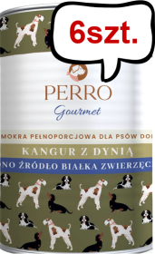 Perro Gourmet Adult Kangur z dynią Mokra Karma dla psa op. 400g Pakiet 6szt.