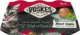 Voskes Original Jelly Cups Tuna&Chicken (Tuńczyk&Kurczak) Przysmak dla kota op. 6x25g