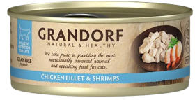 Grandorf Chicken Fillet&Shrimp Adult Filety z kurczaka i krewetki w sosie op. 70g