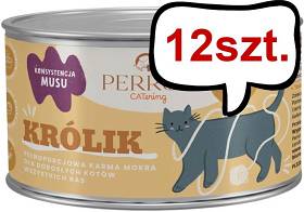 Perro CATering Królik Mokra Karma dla kota op. 185g Pakiet 12szt.