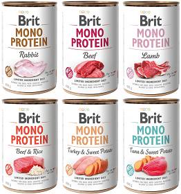 Brit Mono Protein Pakiet degustacyjny Mokra Karma dla psa op. 6x400g