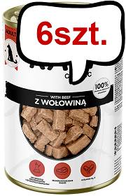 Rafi Classic Dog Wołowina Mokra Karma dla psa op. 1240g Pakiet 6szt.
