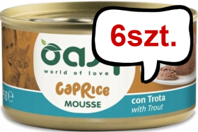 Oasy Caprice Musse with Trout Adult mokra karma dla kotów op. 85g Pakiet 6szt.