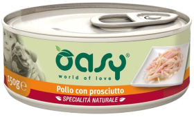 Oasy Natural Adult Chicken with Ham mokra karma dla psa op. 150g 