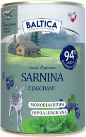 Baltica Smaki Regionów Adult Sarnina z Jagodami Mokra Karma dla psa op. 400g 