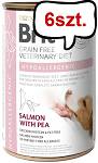 Brit Veterinary Diet Hypoallergenic Salmon&Pea Mokra Karma dla psa op. 400g Pakiet 6szt.