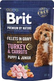 Brit Premium Junior Turkey&Carrot Fillets in Gravy Mokra Karma dla psa op. 85g