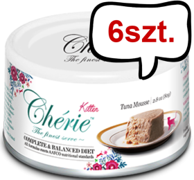 Cherie Mousse Kitten Tuna Mokra Karma dla kociąt op. 80g Pakiet 6szt.