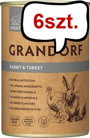 Grandorf Adult Rabbit&Turkey Mokra karma dla kota op. 400g Pakiet 6szt.