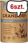 Grandorf Adult Rabbit&Turkey Mokra karma dla kota op. 400g Pakiet 6szt.