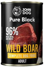 John Dog Pure Black Adult Wild Boar Mokra Karma dla psa op. 400g