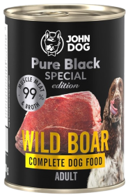 John Dog Pure Black Adult Wild Boar Mokra Karma dla psa op. 400g