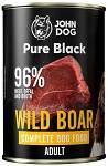 John Dog Pure Black Adult Wild Boar Mokra Karma dla psa op. 400g