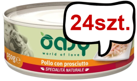 Oasy Natural Adult Chicken with Ham mokra karma dla psa op. 150g Pakiet 24szt. 