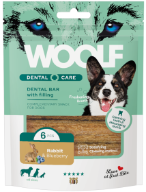 Woolf Przysmak Dental Care Bar Królik i borówka dla psa op. 108g