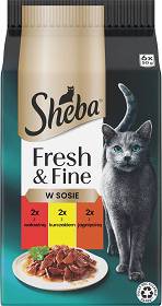 Sheba Fresh&Fine Jagnięcina, Wołowina i Kurczak w sosie Mokra karma dla kota op. 6x50g