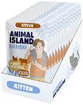 Animal Island Everyday Kitten Turkey with Veal in Broth Mokra Karma dla kociąt op. 12x85g