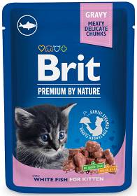 Brit Premium Kitten White Fish Chunks Mokra Karma dla kociąt op. 100g