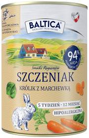 Baltica Smaki Regionów Puppy Królik z marchewką Mokra Karma dla szczeniaka op. 400g