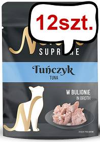 Nekko Supreme Adult Tuńczyk w bulionie Mokra Karma dla kota op. 70g Pakiet 12szt.