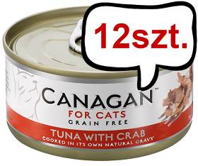 Canagan For Cats Tuna with Crab Mokra Karma dla kota op. 75g Pakiet 12szt.