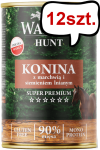 Wataha Hunt Adult Konina z marchewką i siemieniem lnianym Mokra Karma dla psa op. 400g Pakiet 12szt.