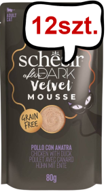 Schesir Adult After Dark Velvet Mousse Chicken with Duck Mokra Karma dla kota op. 80g Pakiet 12szt.