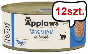 Applaws Natural Cat Food Tuńczyk z krabem Mokra Karma dla kota op. 70g akiet 12szt.