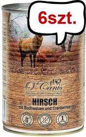 O'Canis Jeleń z kaszą gryczaną Mokra Karma dla psa op. 400g Pakiet 6szt.