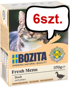 Bozita Adult Kaczka w sosie Mokra Karma dla kota op. 370g Pakiet 6szt.