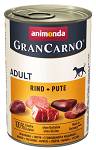 Animonda GranCarno Adult wołowina z indykiem Mokra Karma dla psa op. 400g