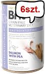 Brit Veterinary Diet Gastrointestinal Salmon&Pea Mokra Karma dla psa op. 400g Pakiet 6szt.