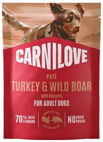 Carnilove Adult Turkey&Wild Boar Pate Mokra Karma dla psa op. 300g SASZETKA