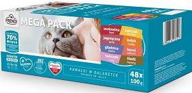 Frendi Kawałki Mięsno-Rybne w Galaretce Mokra Karma dla kota MEGA PAK op. 48x100g