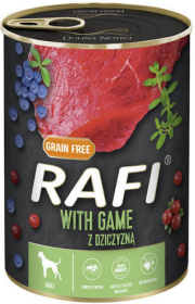 Rafi Dog Dziczyzna z borówką i żurawiną Mokra Karma dla psa op. 400g