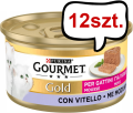 Gourmet Gold Kitten Mus z cielęciną Mokra Karma dla kota op. 85g Pakiet 12szt.