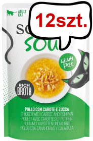 Schesir Soup with Chicken&Pumpkin  Mokra Karma dla kota op. 40g Pakiet 12szt.