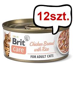 Brit Care Adult Chicken Breast with Rice Mokra Karma dla kota op. 70g Pakiet 12szt. 
