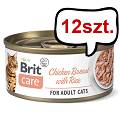 Brit Care Adult Chicken Breast with Rice Mokra Karma dla kota op. 70g Pakiet 12szt.