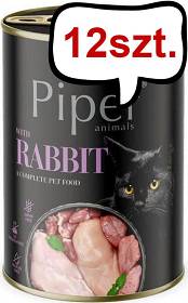 Piper Animals Sterilised Królik Mokra Karma dla kota op. 400g Pakiet 12szt.