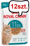 Royal Canin Senior 11+ w sosie Mokra Karma dla kota op. 85g Pakiet 12szt.