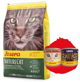 Josera Adult NatureCat Sucha Karma dla kota op. 10kg + Josera Karma Mokra dla kota 2x200g* GRATIS