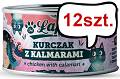Łapsie for Cat Adult Kurczak z kalmarami Mokra karma dla kota. op. 80g Pakiet 12szt.