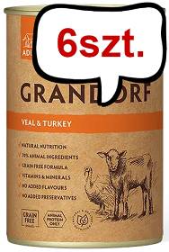 Grandorf Adult Veal&Turkey Mokra karma dla kota op. 400g Pakiet 6szt.