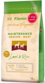 Fitmin Adult Medium/Maxi Lamb&Rice Sucha Karma dla psa op. 12kg+1kg GRATIS