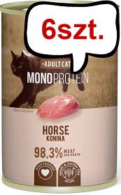 Nekko Adult Monoprotein Konina Mokra Karma dla kota op. 400g Pakiet 6szt.