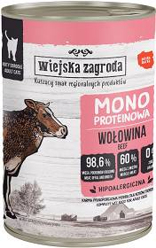 Wiejska Zagroda Monoproteinowa Wołowina Mokra Karma dla kota op. 400g