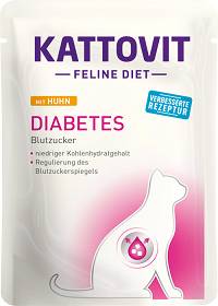 Kattovit Feline Diet Diabetes z kurczakiem (Huhn) Mokra Karma dla kota op. 85g