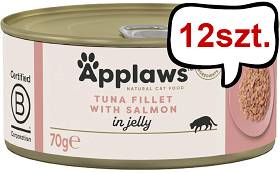 Applaws Natural Cat Food Tuńczyk z łososiem w galarecie Mokra Karma dla kota op. 70g Pakiet 12szt.