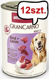 Animonda GranCarno Adult wołowina z jagnięciną Mokra Karma dla psa op. 400g Pakiet 12szt.
